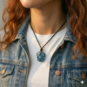 FT-056 (2) Collar Piedra de Protección (El Cristal de la Claridad)