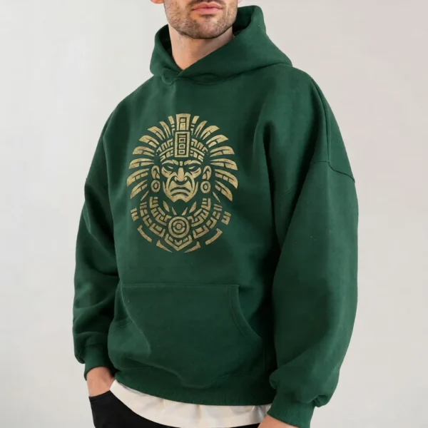 buso-ancestral-caballero-manto-guerrero.jpg Buso Ancestral para Caballero 'El Manto del Guerrero' de El Camino del Jaguar, abrigo espiritual y streetwear consciente